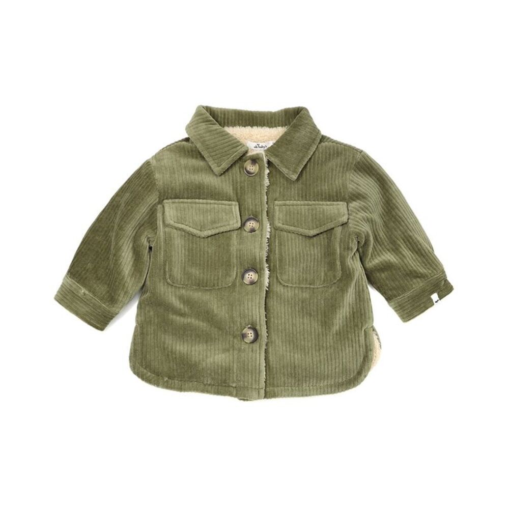 Oh Baby! Girls  Corduroy With Biscuit Snowdrift Shacket, Green